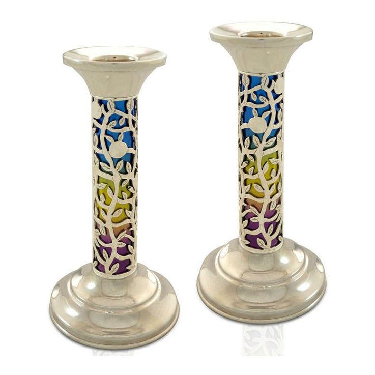 Tova Small Colorful Enamelled Candlesticks