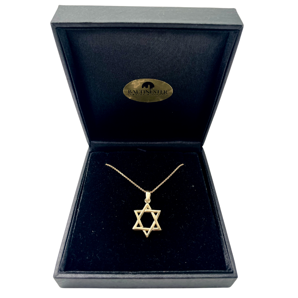 14k Yellow Gold Woven Star of David Pendant