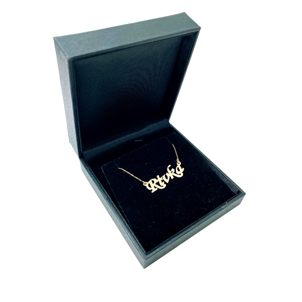 14k Gold Script Name Necklace