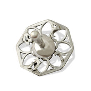 Sterling Silver Dreidel With Floral Design