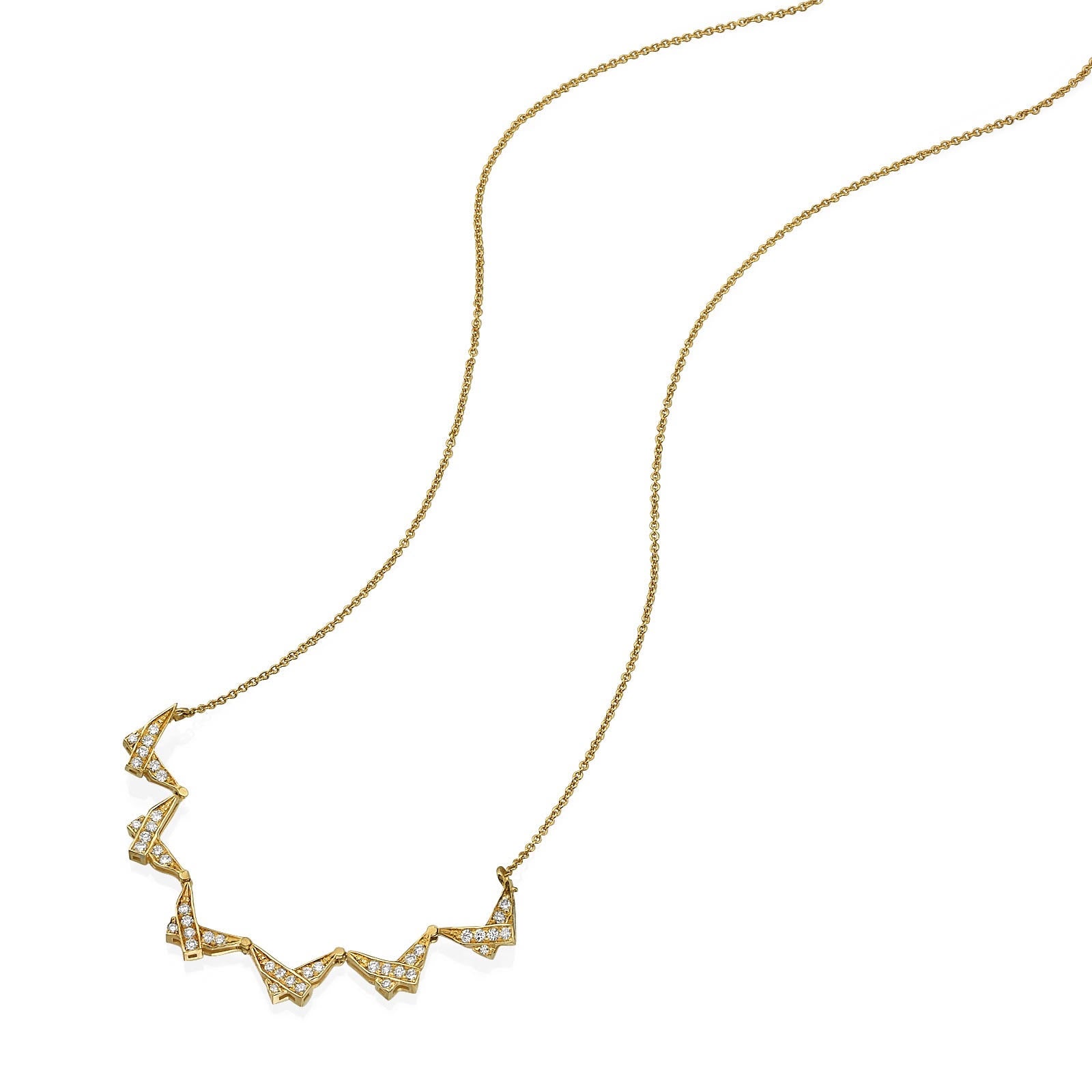 14k Gold Diamond Expandable Star of David Butterfly Necklace