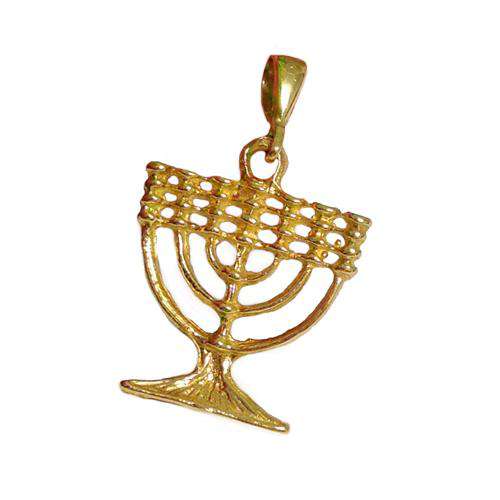 Menorah Pendant in 14k Gold