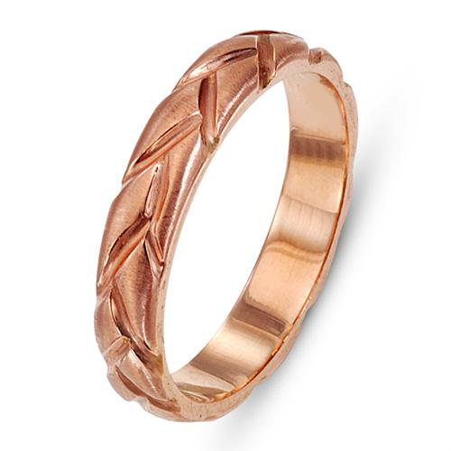 14k Rose Gold Braided Wedding Ring - Baltinester Jewelry