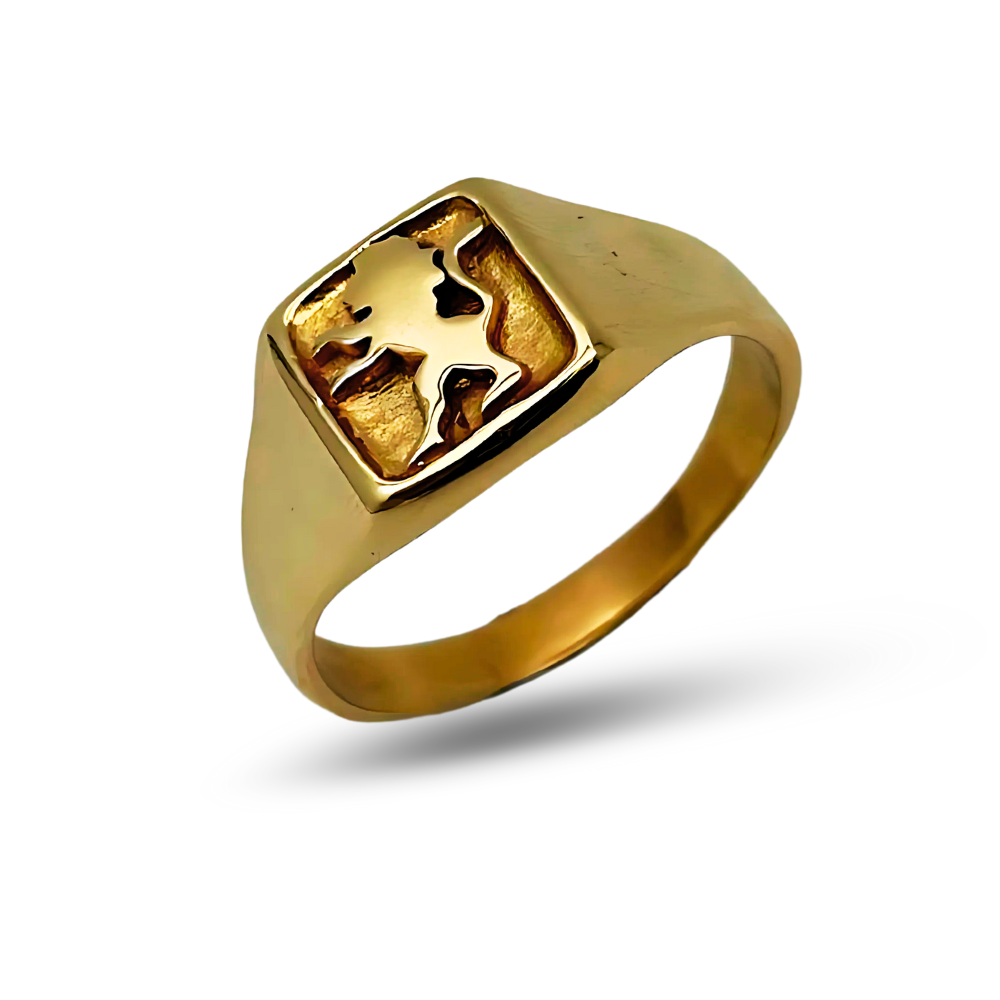 14k Gold Lion of Judah Signet Ring