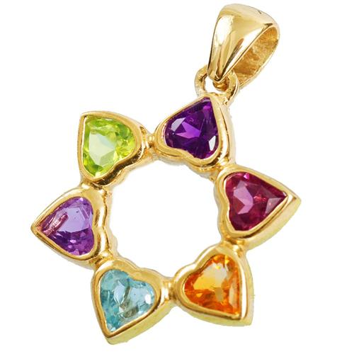 14k Gold Heart Shaped Star of David Pendant | Baltinester