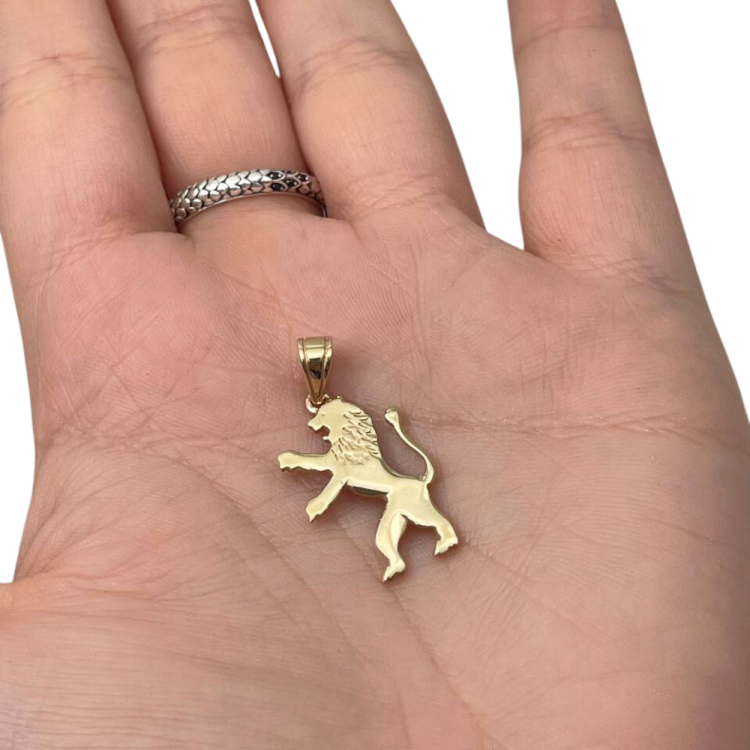 Lion of Judah 14k Gold Pendant - Small