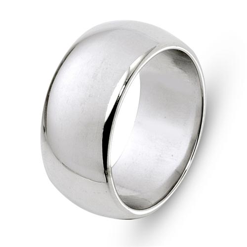 14k White Gold Shiny Wedding Ring - Baltinester Jewelry