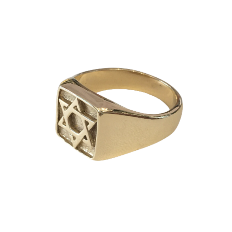 Star of David Signet Ring in 14k Gold