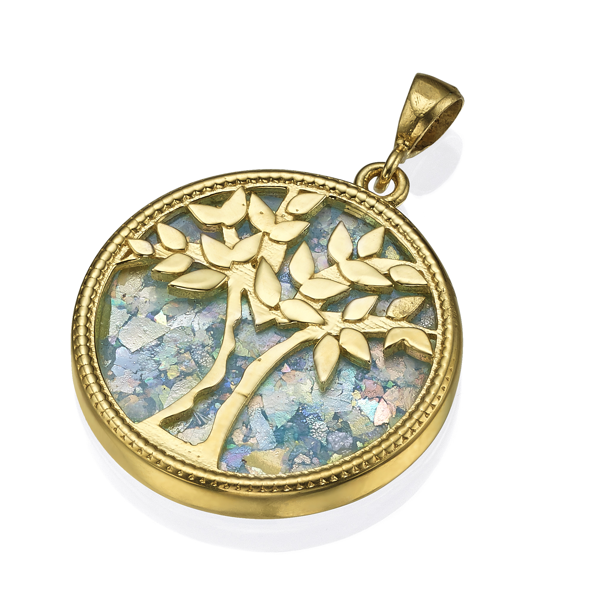 roman glass tree of life pendant