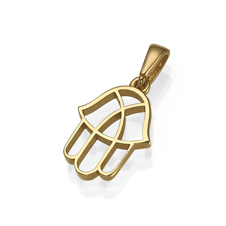 Hamsa Pendant in 14K Gold