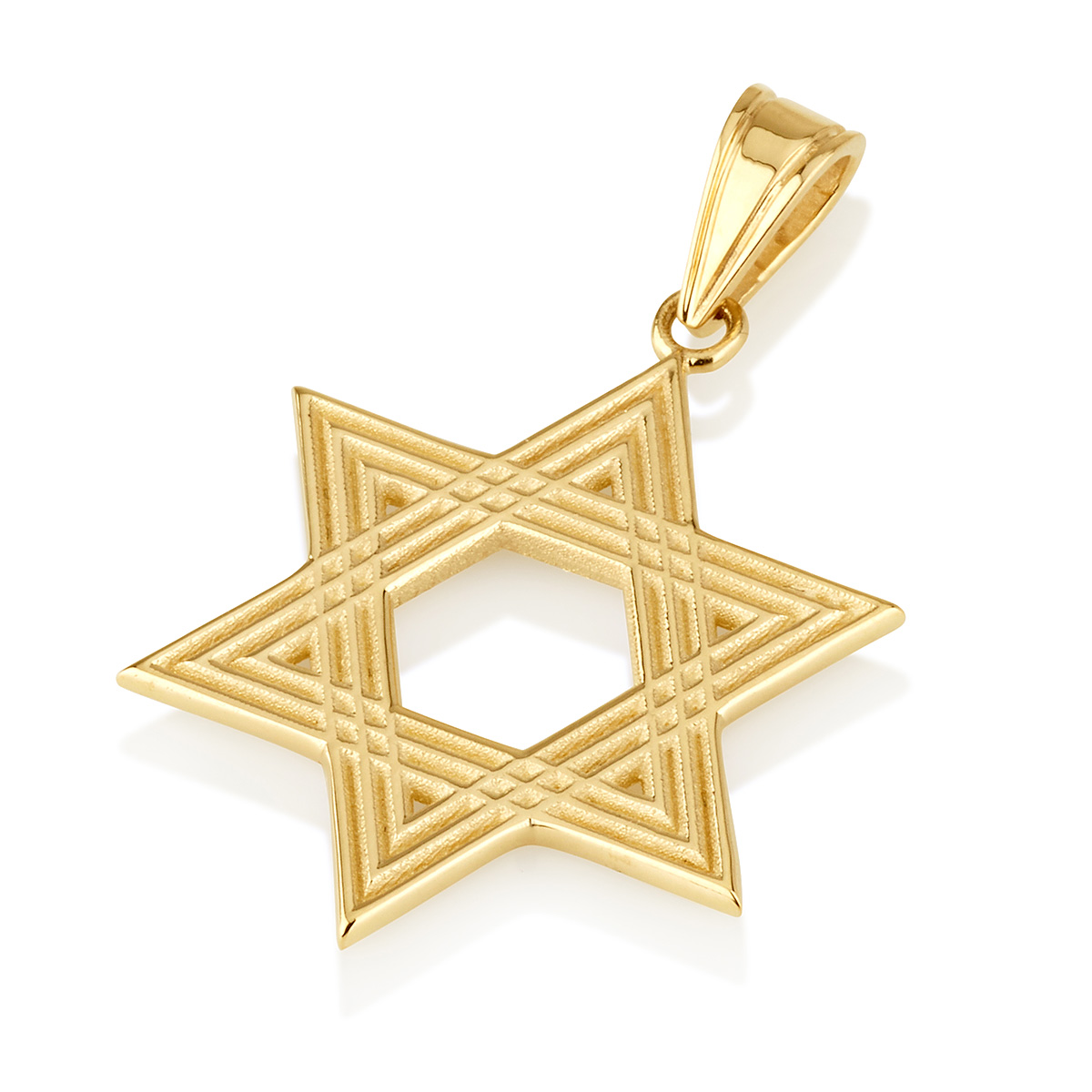 14k Gold Star of David Kaleidoscope Pendant