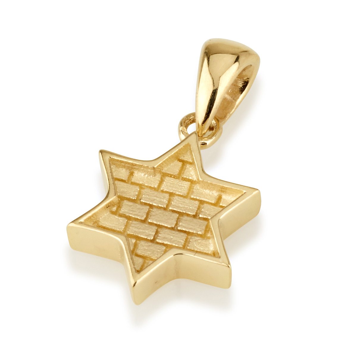 Tiny Kotel Star of David 14K Gold Charm Pendant