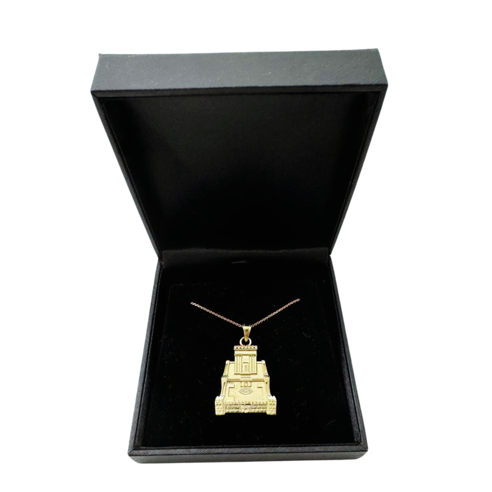 Holy Temple Necklace in 14 Gold - Baltinester Jewelry & Judaica