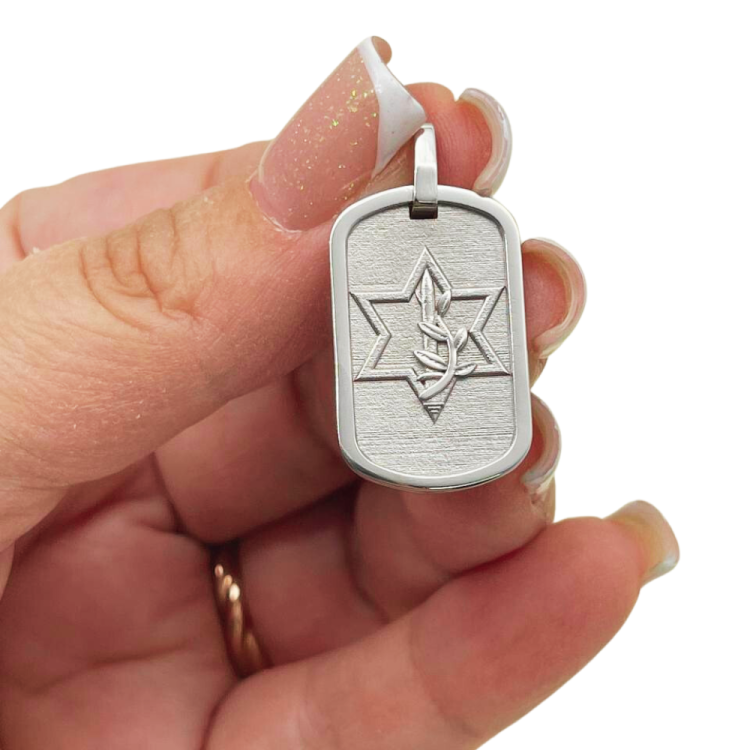 IDF Logo Tag Pendant in 14K Gold