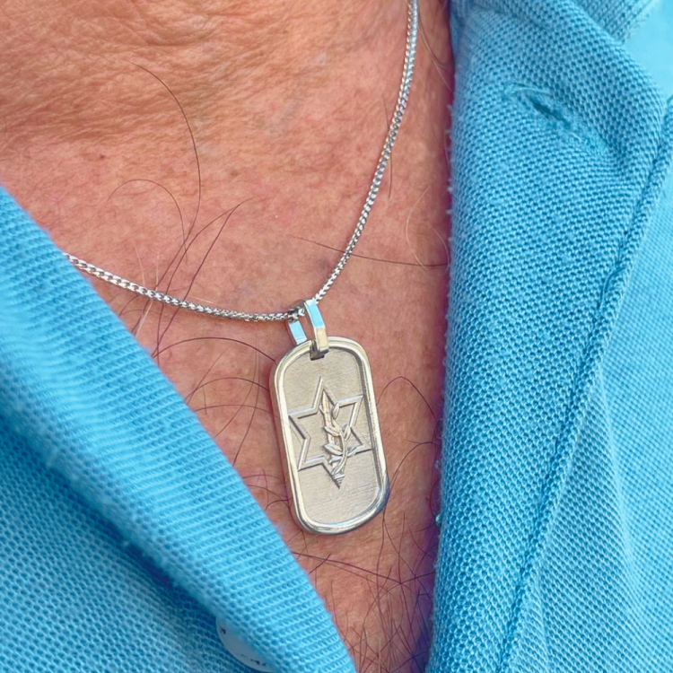 IDF Logo Tag Pendant in 14K Gold