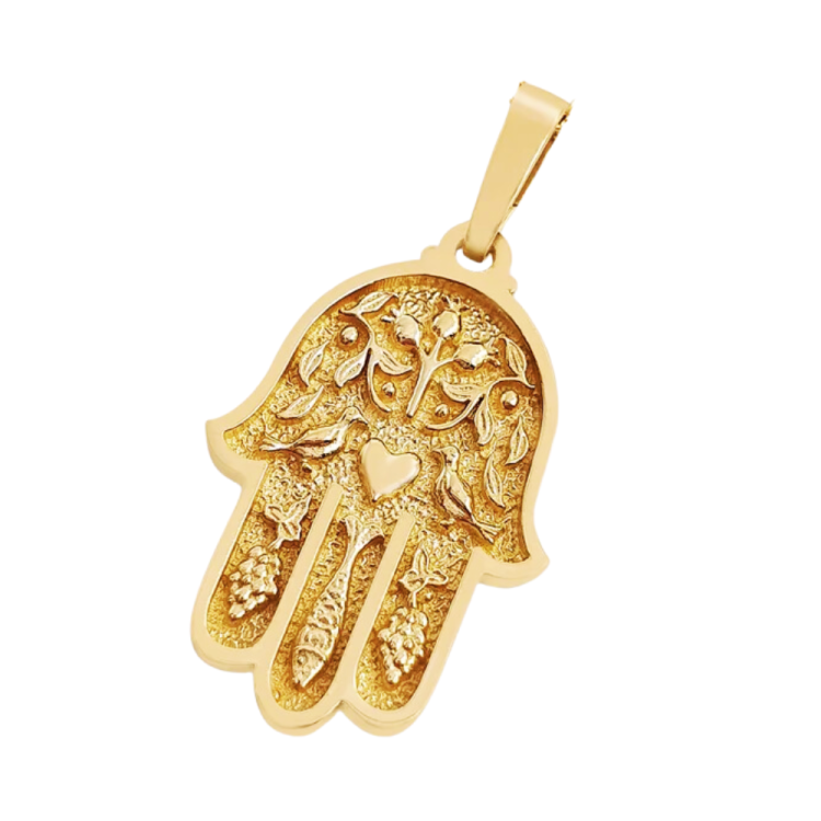 Hamsa Pendant in 14k Gold