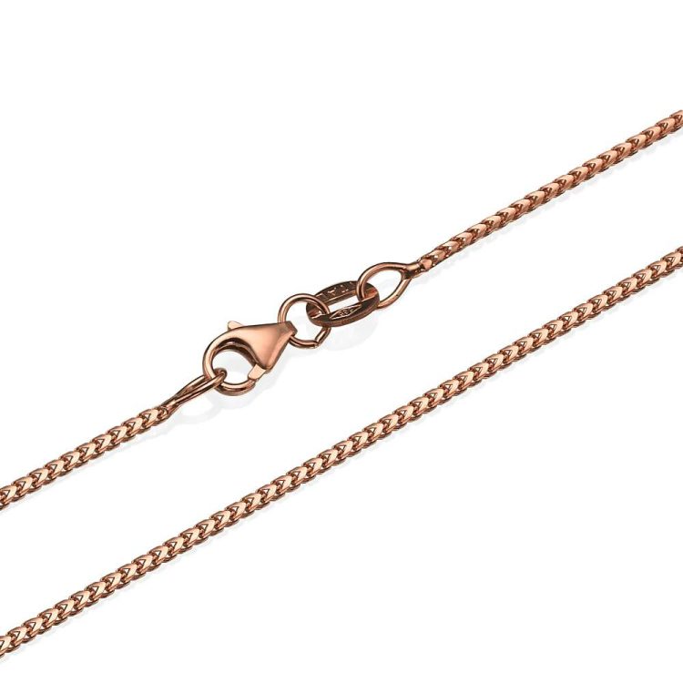 14k Rose Gold Franco Chain 1.1mm 16-24" - Baltinester Jewelry