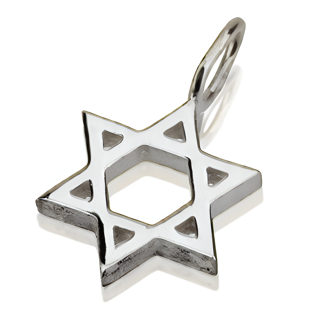 Solid 14K Gold Minimalist Star of David Pendant