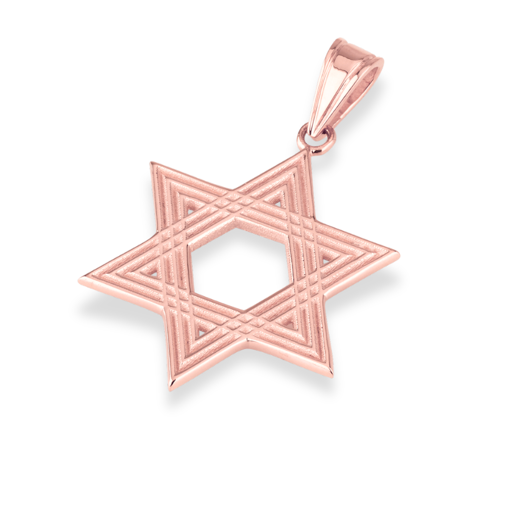 14k Gold Star of David Kaleidoscope Pendant