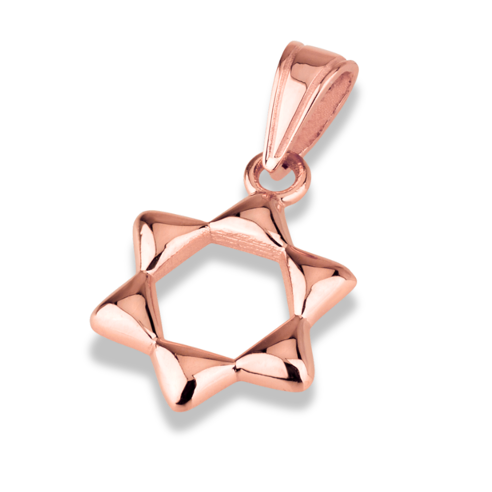 Dainty Jewish Star 14k Gold Pendant