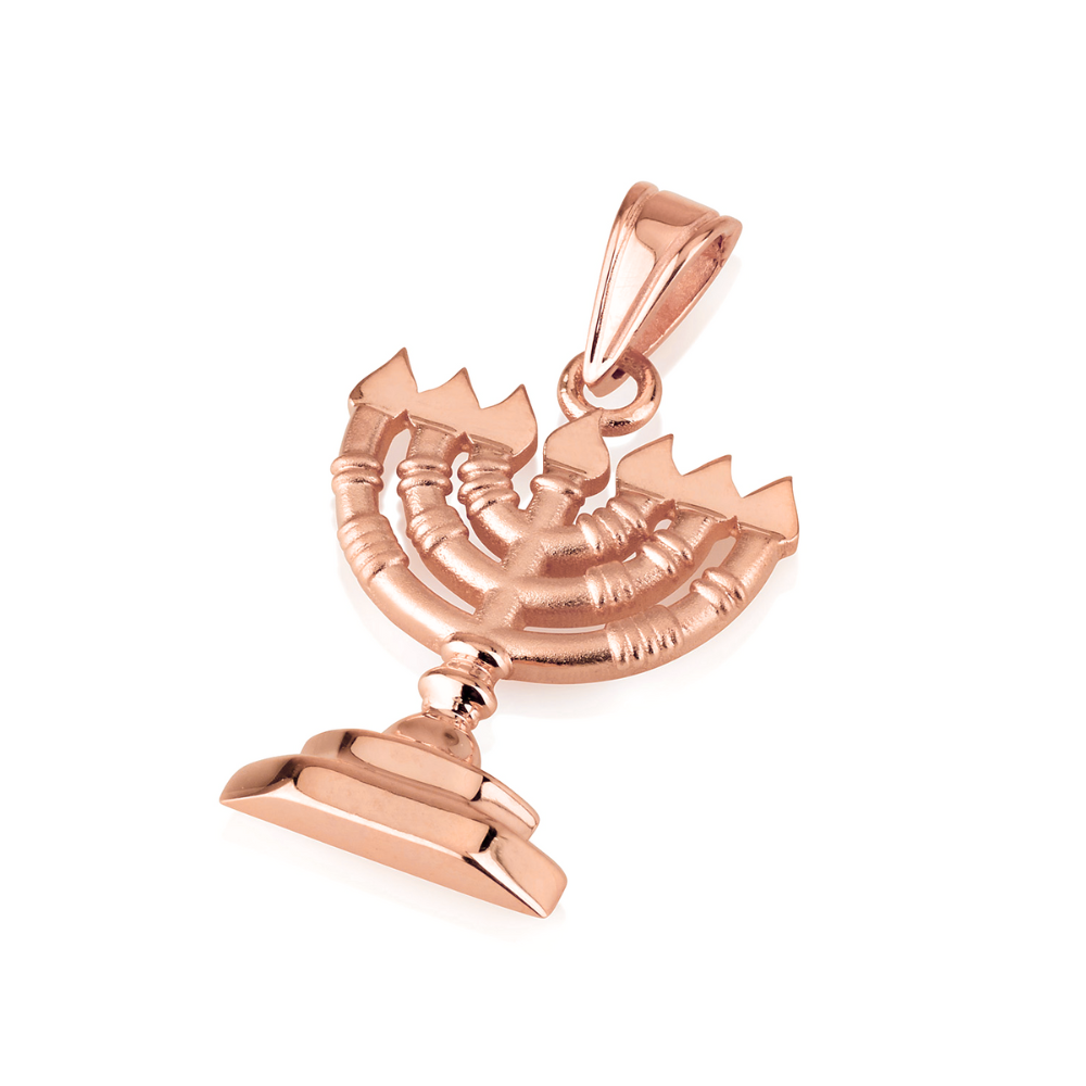 Menorah Pendant in 14k Gold