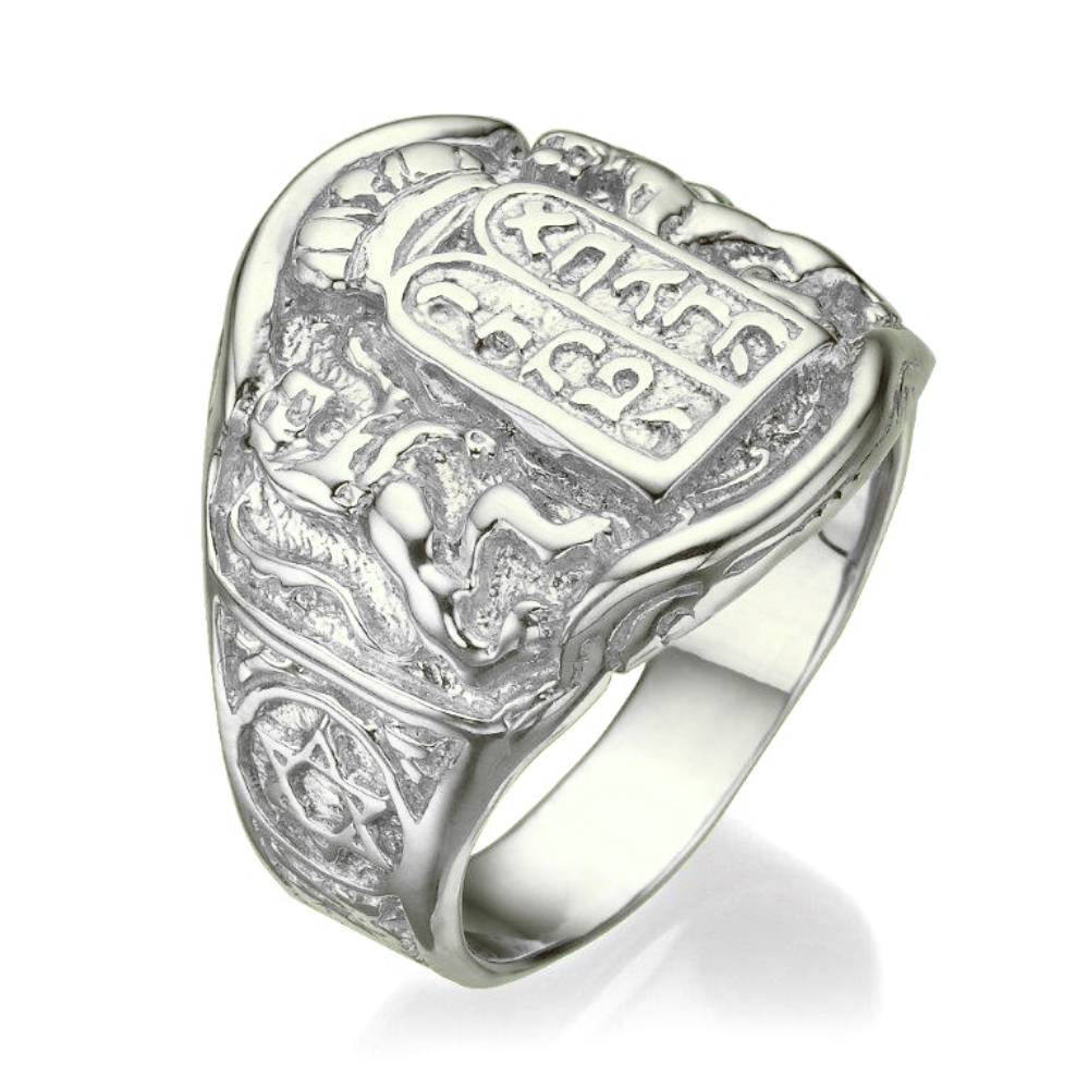 Ten Commandments Ring in 14k Gold