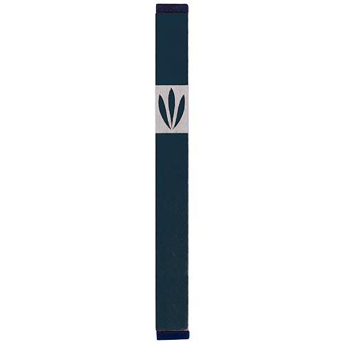 Shin Mezuzah With Leaves Design (Large) - Baltinester Jewelry