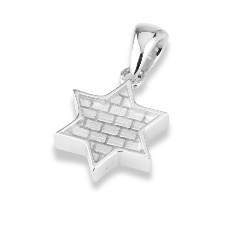 Tiny Kotel Star of David 14K Gold Charm Pendant