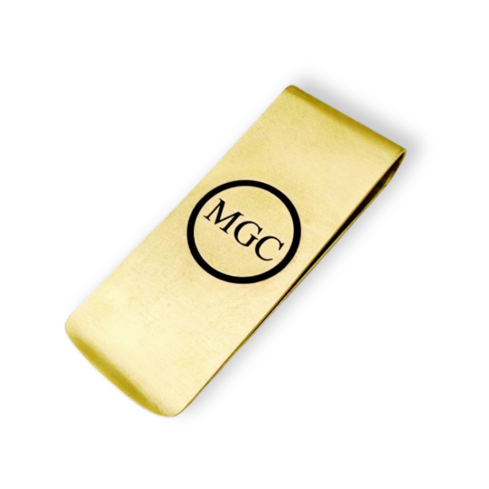 Personalized Money Clip in Heavyweight Solid 14K Gold